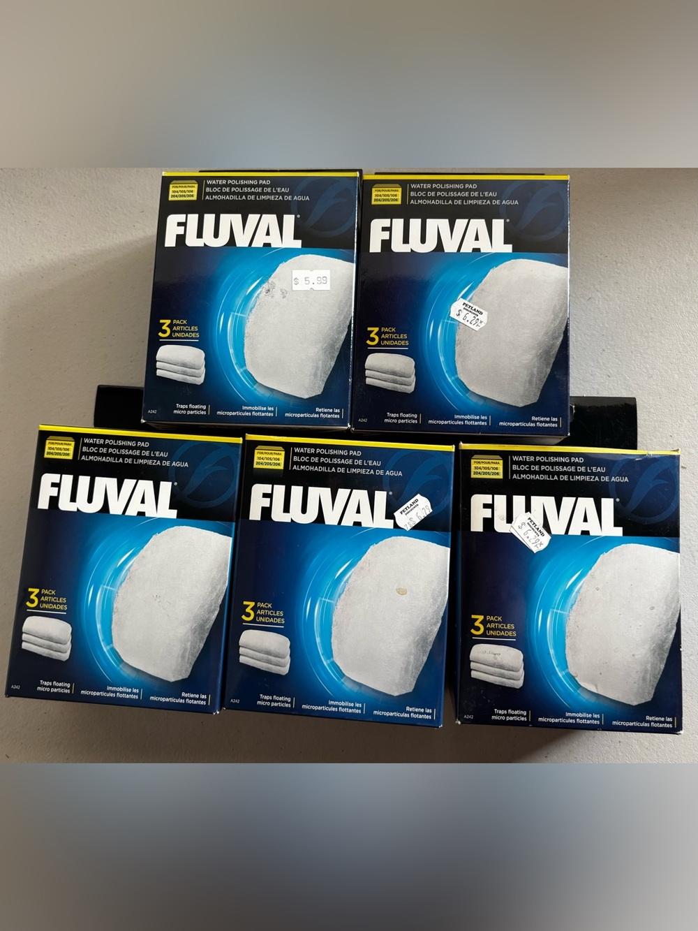Fluval Water Polishing Pads 3-Pack Box A242 - 5 Pack